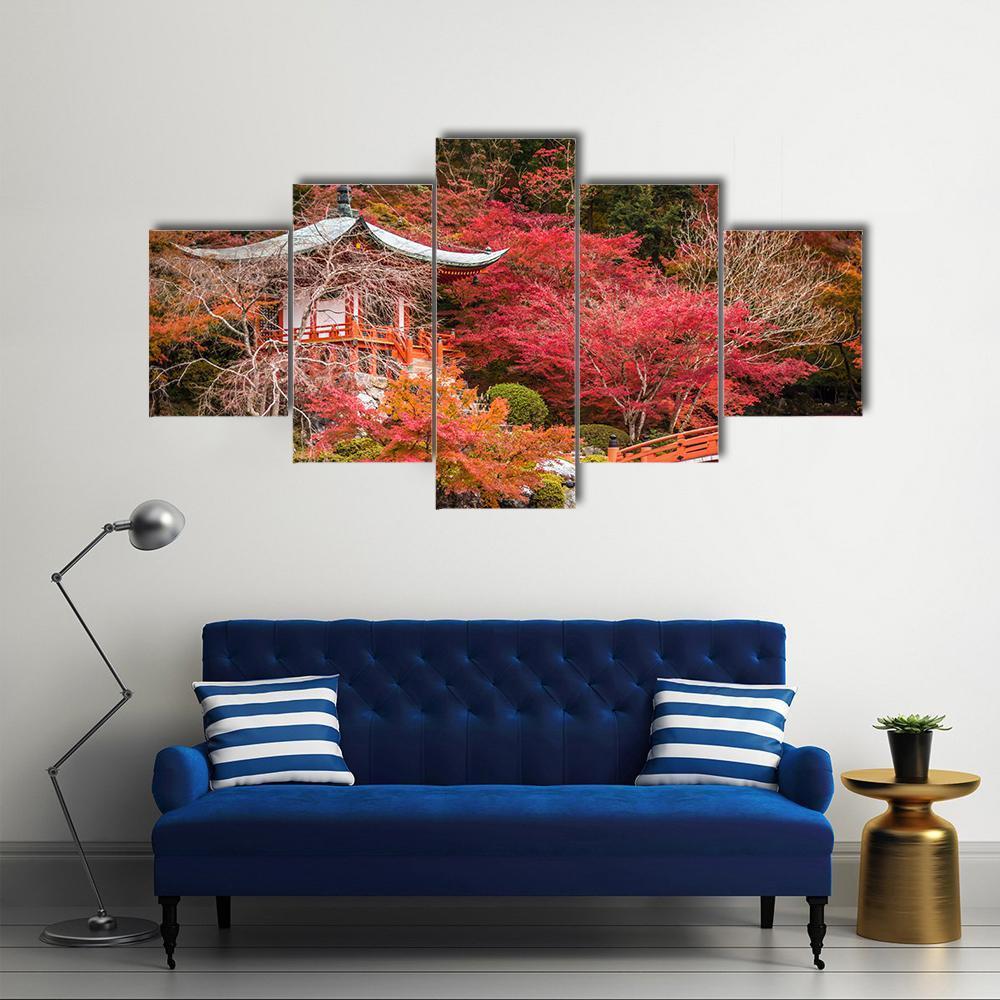 Daigoji Temple Canvas Wall Art-3 Horizontal-Gallery Wrap-37" x 24"-Tiaracle