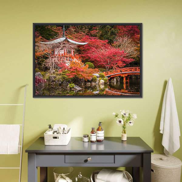 Daigoji Temple Canvas Wall Art-3 Horizontal-Gallery Wrap-25" x 16"-Tiaracle