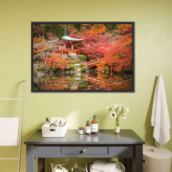 Daigoji Temple Canvas Wall Art-3 Horizontal-Gallery Wrap-25" x 16"-Tiaracle
