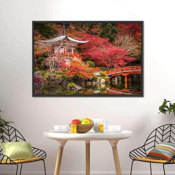 Daigoji Temple Canvas Wall Art-1 Piece-Floating Frame-24" x 16"-Tiaracle