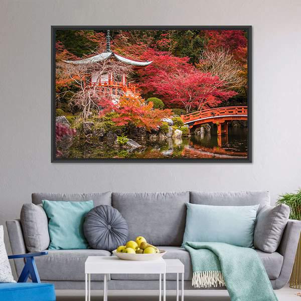 Daigoji Temple Canvas Wall Art-3 Horizontal-Gallery Wrap-25" x 16"-Tiaracle