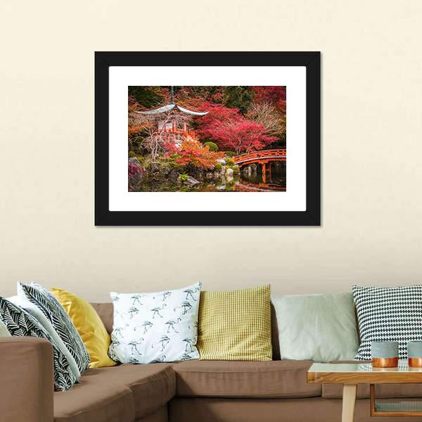Daigoji Temple Canvas Wall Art-1 Piece-Framed Print-20" x 16"-Tiaracle