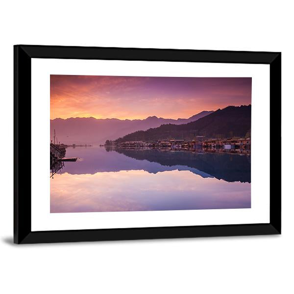 Dal Lake Kashmir Canvas Wall Art-3 Horizontal-Gallery Wrap-25" x 16"-Tiaracle