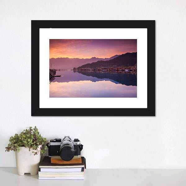 Dal Lake Kashmir Canvas Wall Art-3 Horizontal-Gallery Wrap-25" x 16"-Tiaracle