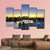 Dallas Skyline At Sunrise Canvas Wall Art-5 Pop-Gallery Wrap-47" x 32"-Tiaracle