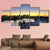 Dallas Skyline At Sunrise Canvas Wall Art-5 Pop-Gallery Wrap-47" x 32"-Tiaracle