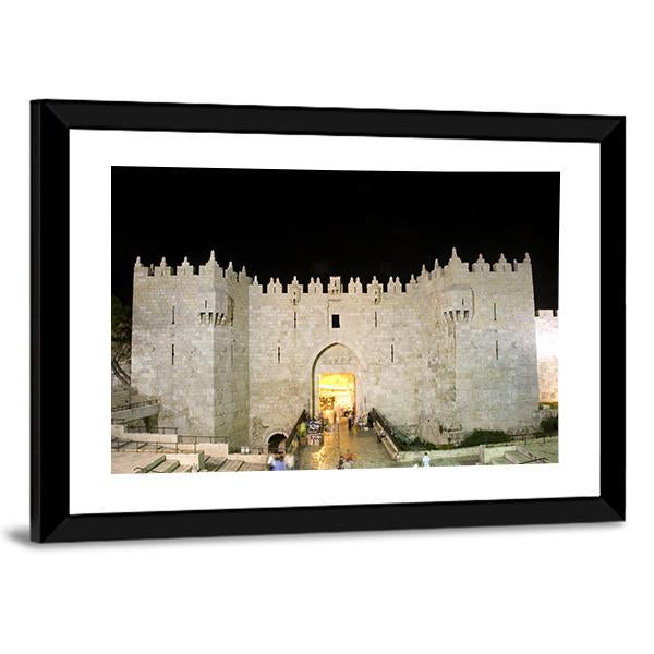 Damascus Gate Entrance Canvas Wall Art-5 Horizontal-Gallery Wrap-22" x 12"-Tiaracle