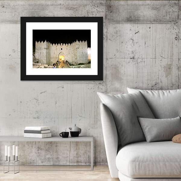 Damascus Gate Entrance Canvas Wall Art-5 Horizontal-Gallery Wrap-22" x 12"-Tiaracle