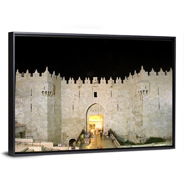 Damascus Gate Entrance Canvas Wall Art-5 Horizontal-Gallery Wrap-22" x 12"-Tiaracle