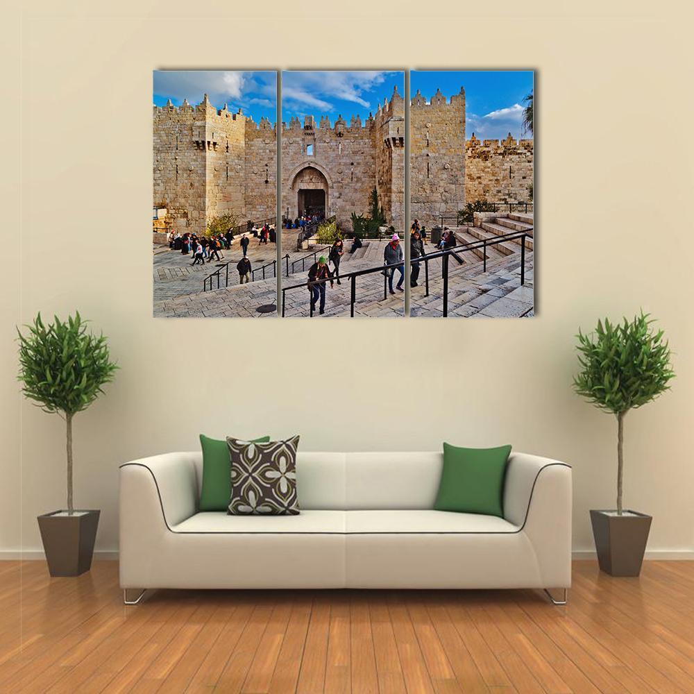 Damascus Gate Canvas Wall Art-3 Horizontal-Gallery Wrap-37" x 24"-Tiaracle