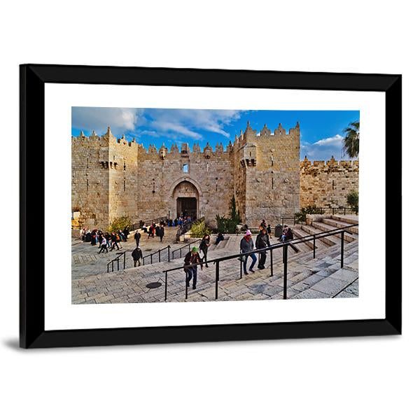Damascus Gate Canvas Wall Art-3 Horizontal-Gallery Wrap-25" x 16"-Tiaracle