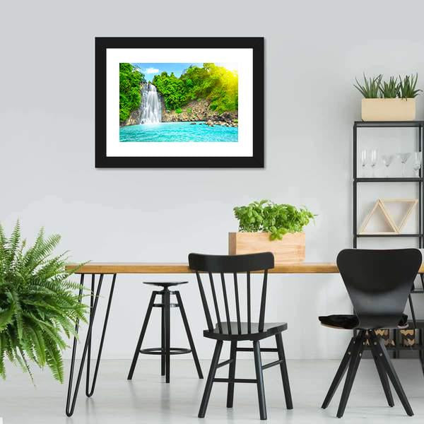 Dambri Waterfall Vietnam Canvas Wall Art-3 Horizontal-Gallery Wrap-25" x 16"-Tiaracle