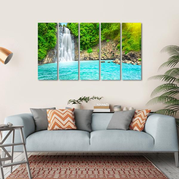 Dambri Waterfall Vietnam Canvas Wall Art-5 Horizontal-Gallery Wrap-22" x 12"-Tiaracle