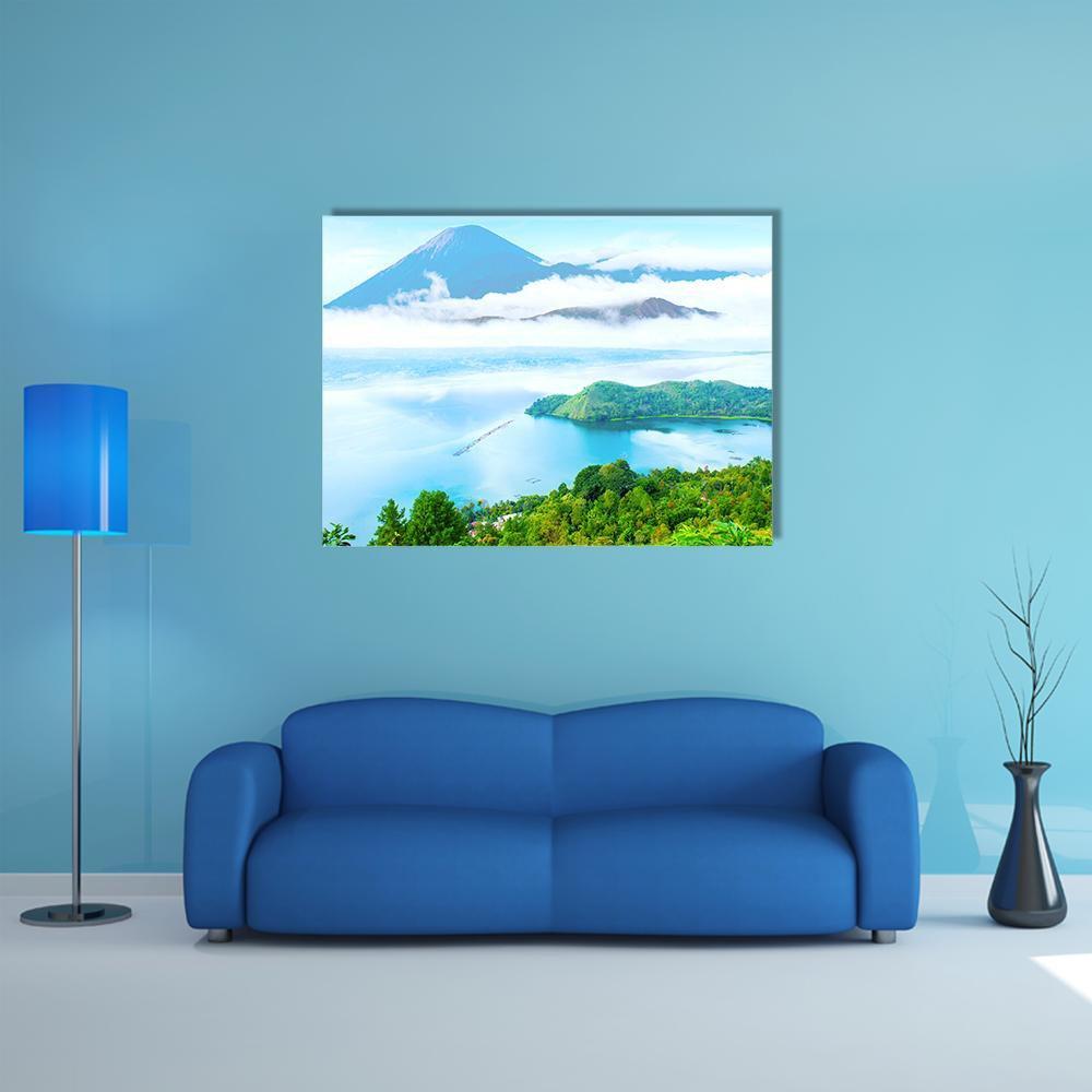 Danau Toba Lake Canvas Wall Art-1 Piece-Gallery Wrap-48" x 32"-Tiaracle