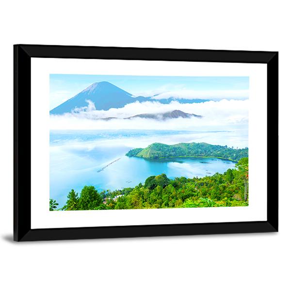 Danau Toba Lake Canvas Wall Art-3 Horizontal-Gallery Wrap-25" x 16"-Tiaracle