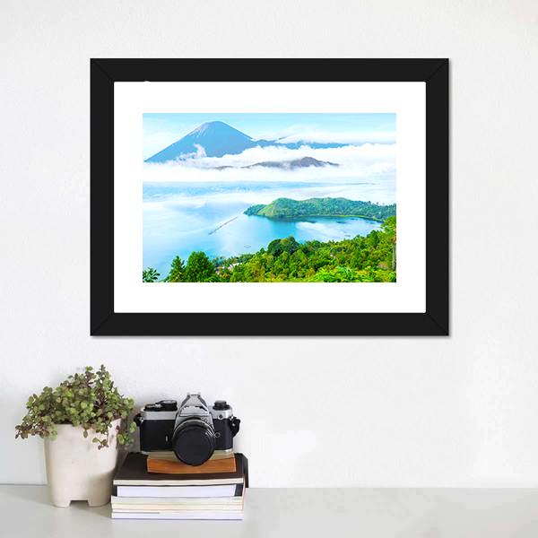Danau Toba Lake Canvas Wall Art-3 Horizontal-Gallery Wrap-25" x 16"-Tiaracle