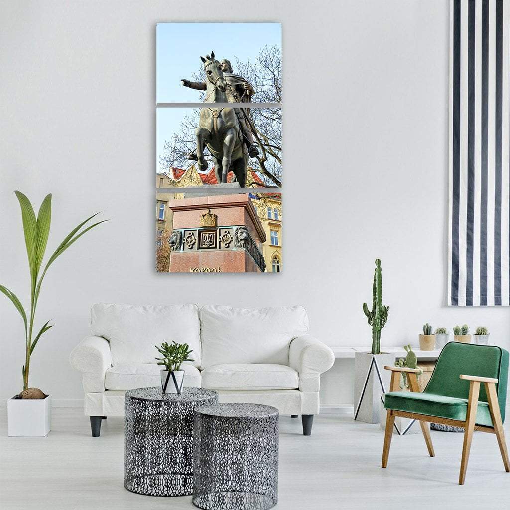 Daniel of Galicia King Monument In Ukraine Vertical Canvas Wall Art-3 Vertical-Gallery Wrap-12" x 25"-Tiaracle