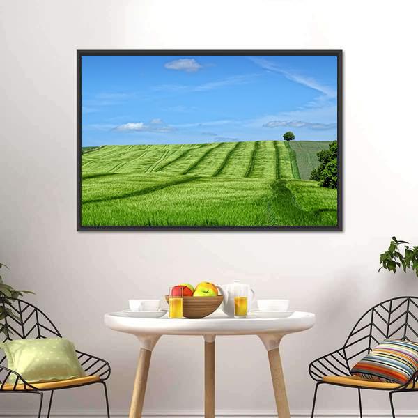 Danish Countryside Canvas Wall Art-1 Piece-Floating Frame-24" x 16"-Tiaracle