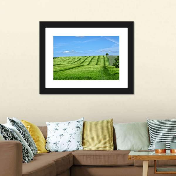 Danish Countryside Canvas Wall Art-1 Piece-Framed Print-20" x 16"-Tiaracle