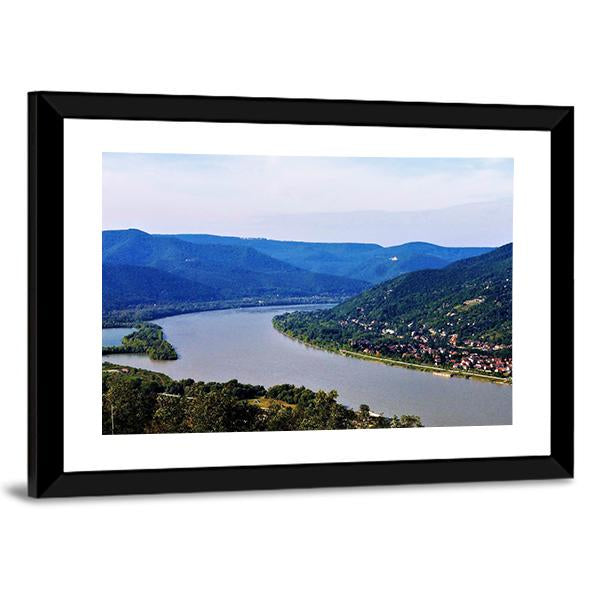 Danube River Hungary Panoramic Canvas Wall Art-1 Piece-36" x 12"-Tiaracle