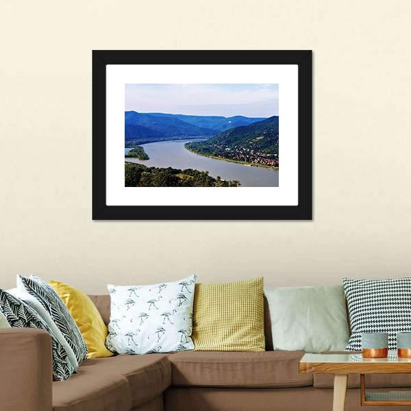 Danube River Hungary Panoramic Canvas Wall Art-1 Piece-36" x 12"-Tiaracle