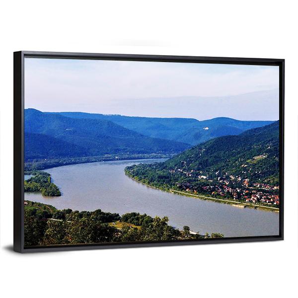 Danube River Hungary Panoramic Canvas Wall Art-1 Piece-36" x 12"-Tiaracle