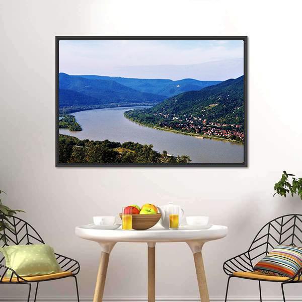 Danube River Hungary Panoramic Canvas Wall Art-1 Piece-36" x 12"-Tiaracle
