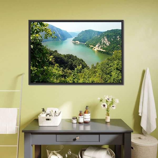 Danube Valley Canvas Wall Art-5 Horizontal-Gallery Wrap-22" x 12"-Tiaracle