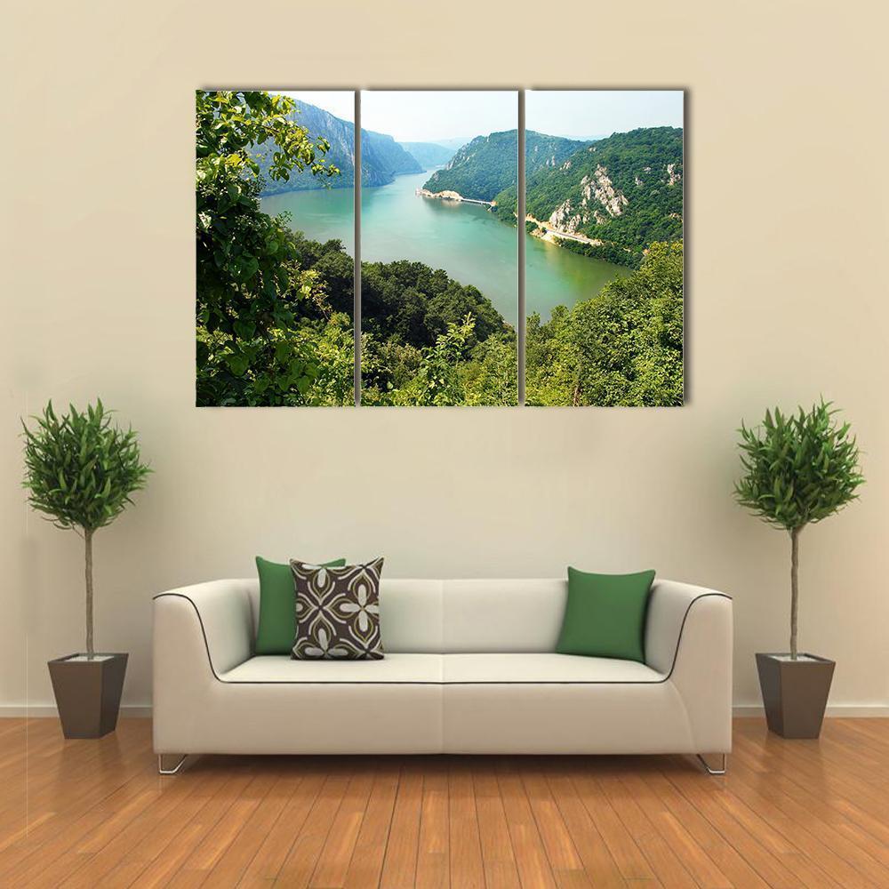 Danube Valley Canvas Wall Art-3 Horizontal-Gallery Wrap-37" x 24"-Tiaracle