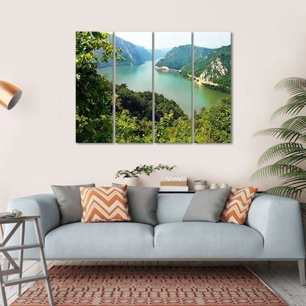 Danube Valley Canvas Wall Art-4 Horizontal-Gallery Wrap-34" x 24"-Tiaracle
