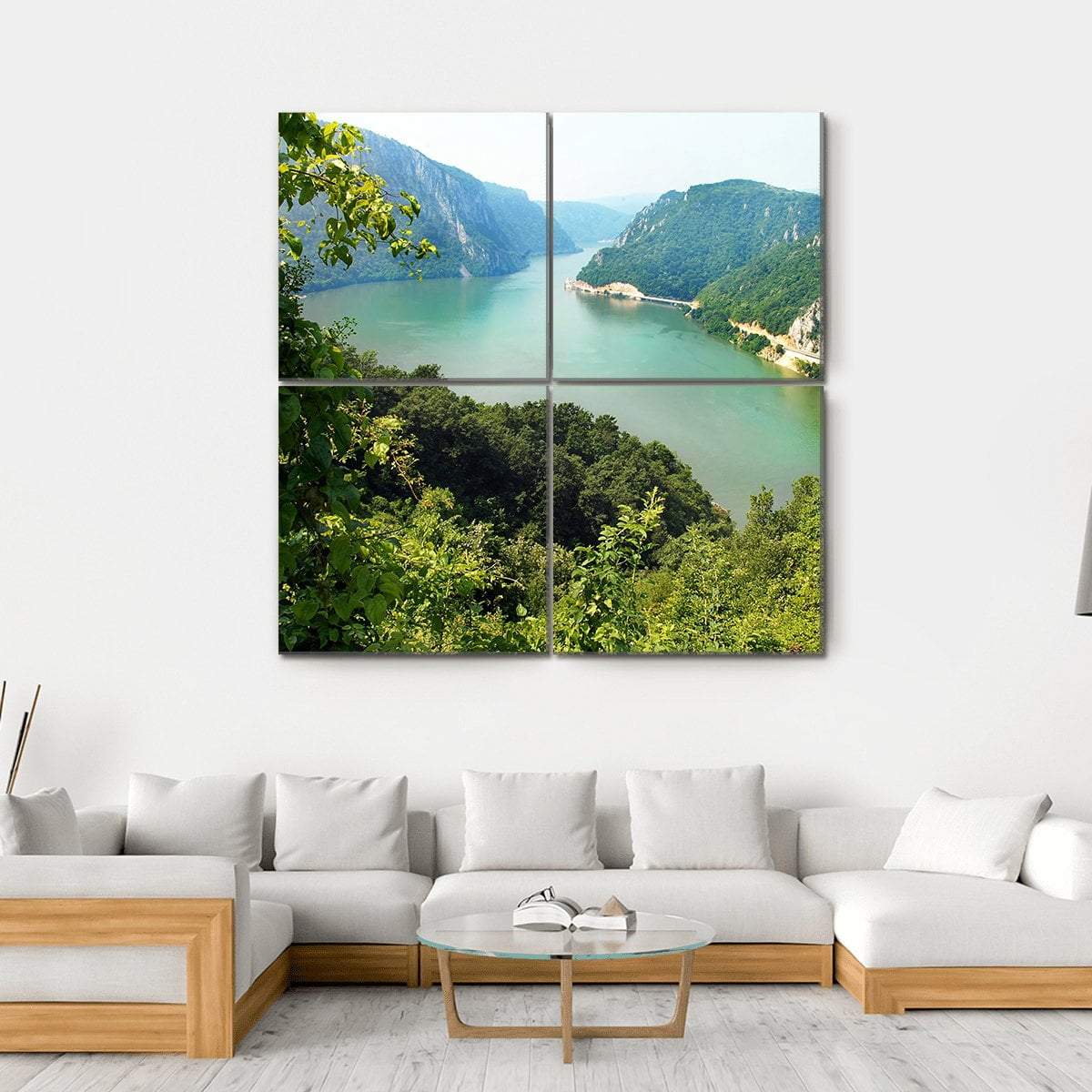 Danube Valley Canvas Wall Art-4 Square-Gallery Wrap-17" x 17"-Tiaracle