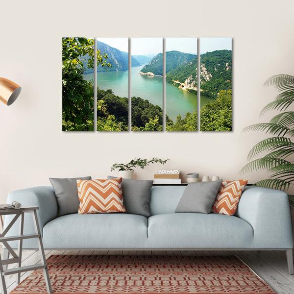 Danube Valley Canvas Wall Art-5 Horizontal-Gallery Wrap-22" x 12"-Tiaracle