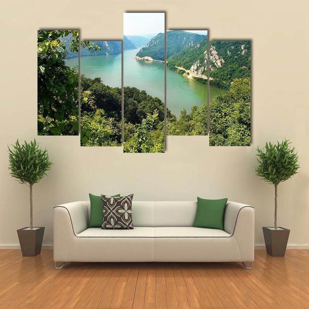 Danube Valley Canvas Wall Art-5 Pop-Gallery Wrap-47" x 32"-Tiaracle