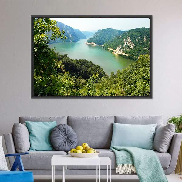 Danube Valley Canvas Wall Art-3 Horizontal-Gallery Wrap-25" x 16"-Tiaracle