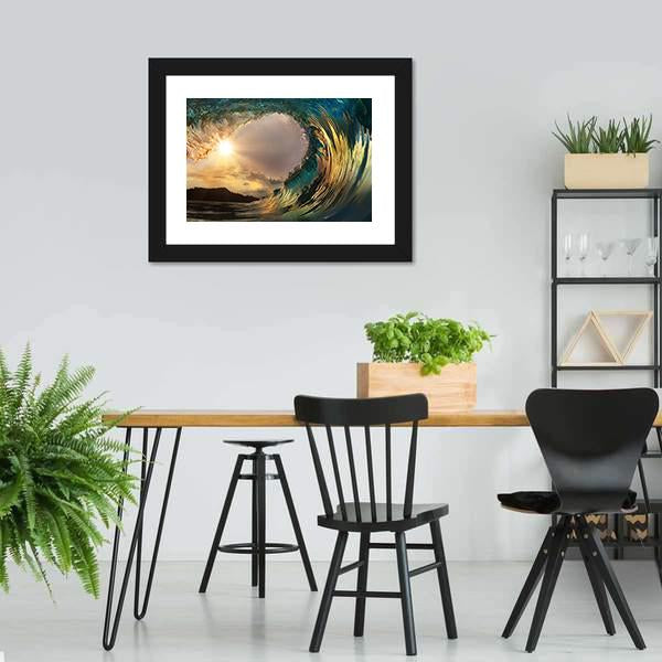 Dark Wave In Ocean Vertical Canvas Wall Art-3 Vertical-Gallery Wrap-12" x 25"-Tiaracle