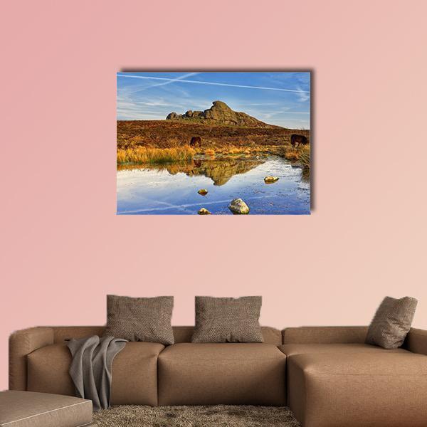 Dartmoor National Park UK Canvas Wall Art-1 Piece-Gallery Wrap-48" x 32"-Tiaracle