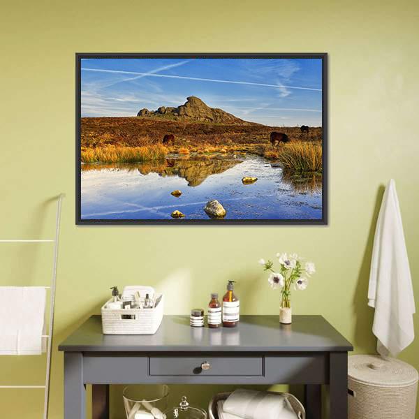 Dartmoor National Park UK Canvas Wall Art-3 Horizontal-Gallery Wrap-25" x 16"-Tiaracle