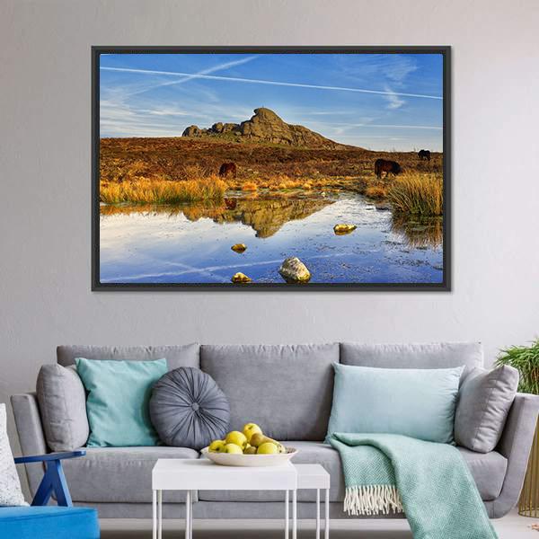Dartmoor National Park UK Canvas Wall Art-3 Horizontal-Gallery Wrap-25" x 16"-Tiaracle