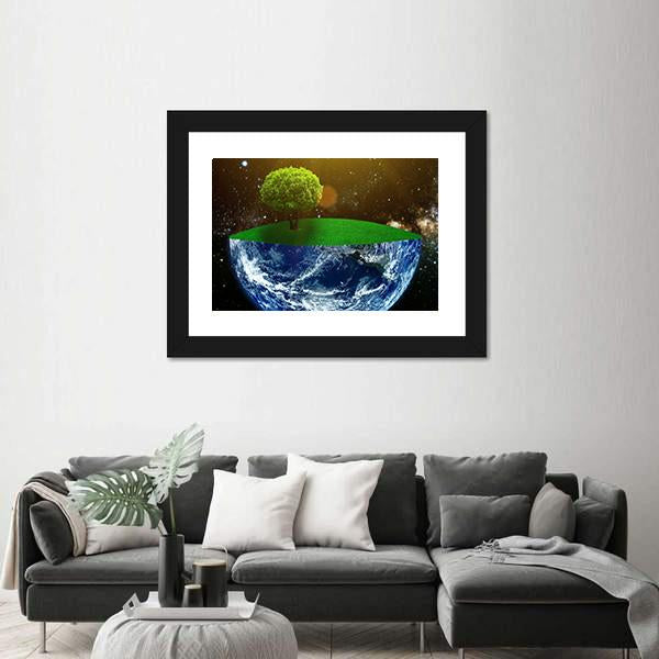 Day Of The Earth Canvas Wall Art-1 Piece-Framed Print-20" x 16"-Tiaracle