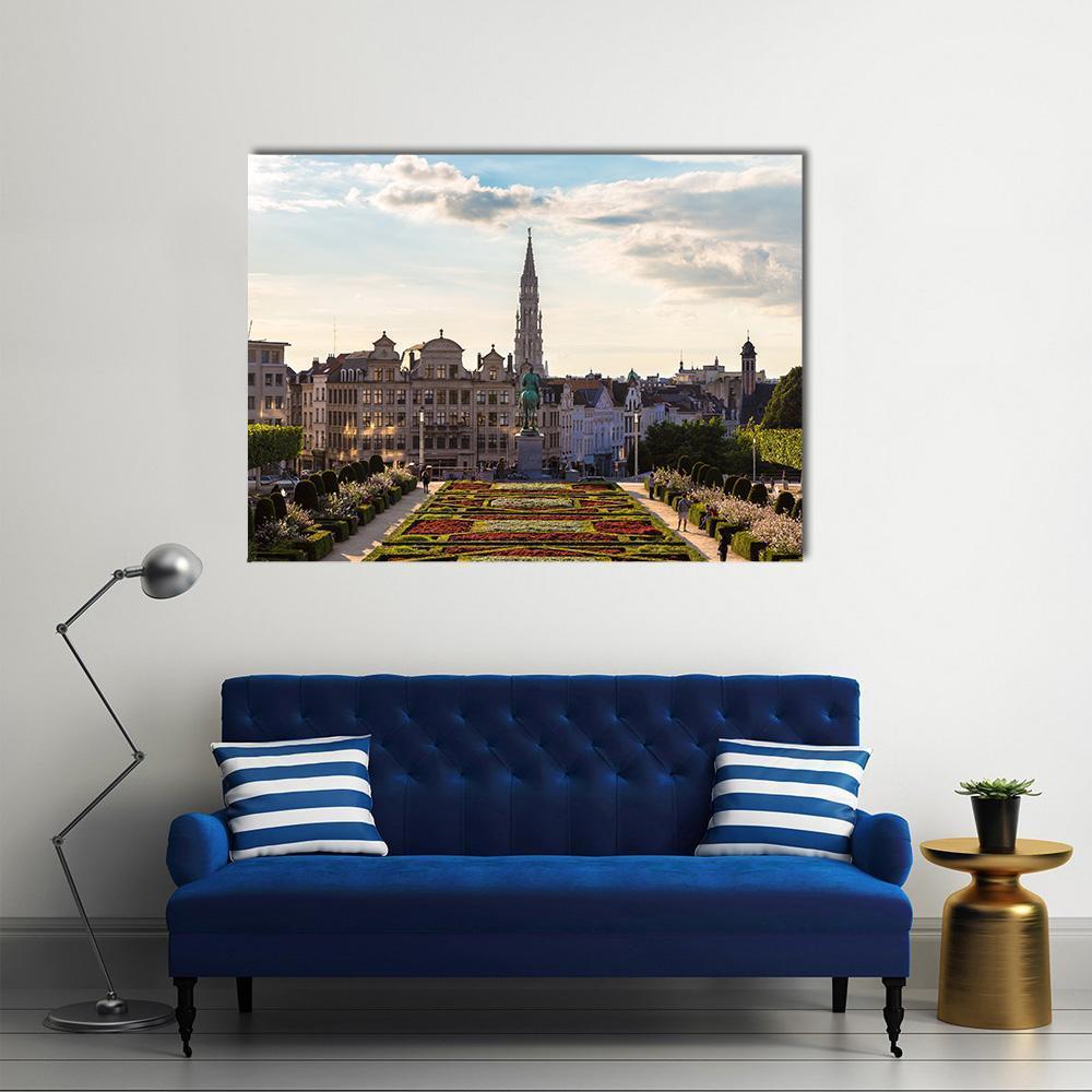 Day View Of Brussels Canvas Wall Art-1 Piece-Gallery Wrap-48" x 32"-Tiaracle