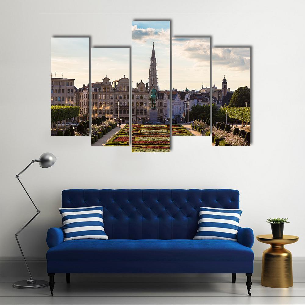 Day View Of Brussels Canvas Wall Art-5 Pop-Gallery Wrap-47" x 32"-Tiaracle