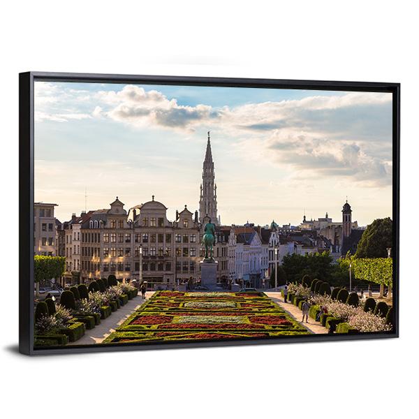 Day View Of Brussels Canvas Wall Art-3 Horizontal-Gallery Wrap-25" x 16"-Tiaracle