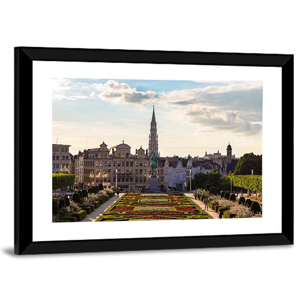 Day View Of Brussels Canvas Wall Art-3 Horizontal-Gallery Wrap-25" x 16"-Tiaracle