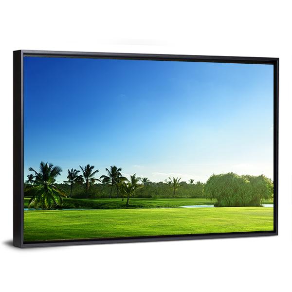 Day View Of Golf Course Canvas Wall Art-3 Horizontal-Gallery Wrap-25&quot; x 16&quot;-Tiaracle