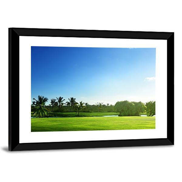 Day View Of Golf Course Canvas Wall Art-3 Horizontal-Gallery Wrap-25&quot; x 16&quot;-Tiaracle