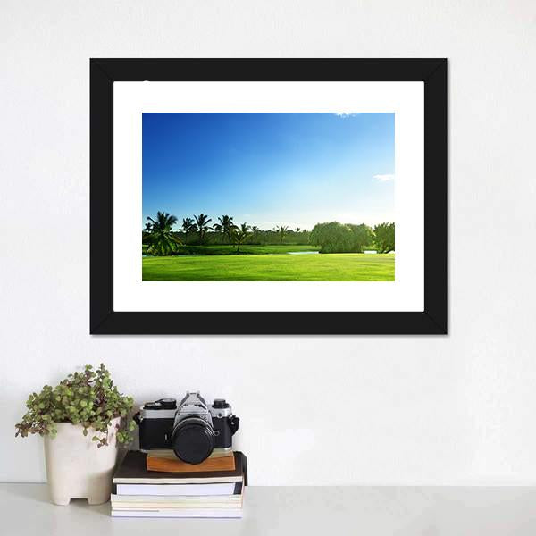Day View Of Golf Course Canvas Wall Art-3 Horizontal-Gallery Wrap-25&quot; x 16&quot;-Tiaracle