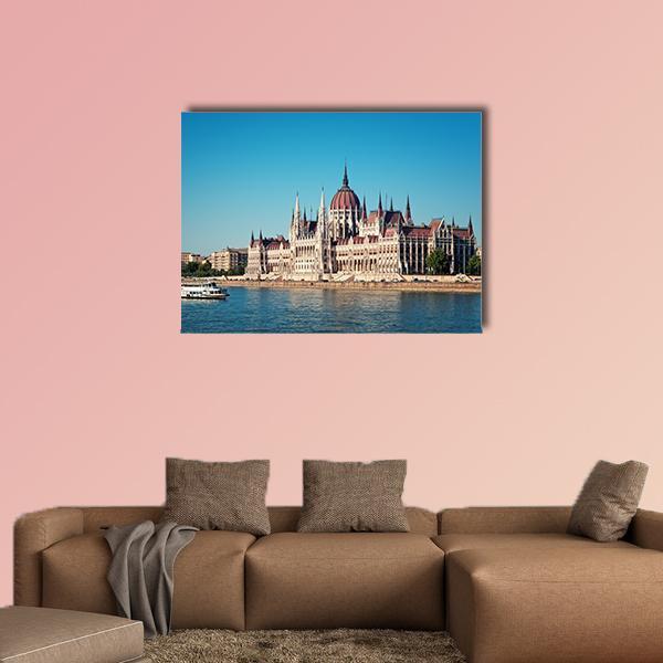 Hungarian Parliament Canvas Wall Art-1 Piece-Gallery Wrap-48" x 32"-Tiaracle