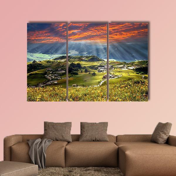 Sixty Stone Mountain Canvas Wall Art-3 Horizontal-Gallery Wrap-25" x 16"-Tiaracle