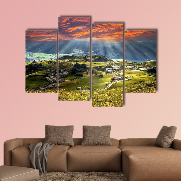 Sixty Stone Mountain Canvas Wall Art-4 Pop-Gallery Wrap-50" x 32"-Tiaracle