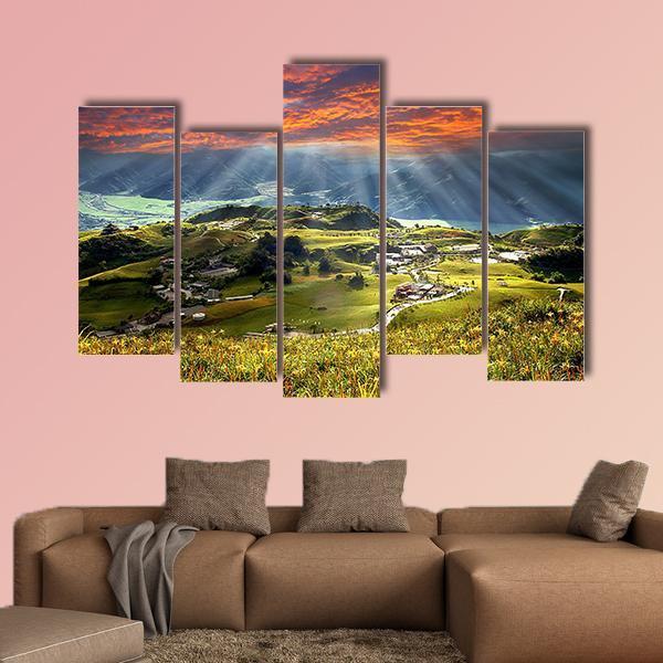 Sixty Stone Mountain Canvas Wall Art-5 Pop-Gallery Wrap-47" x 32"-Tiaracle